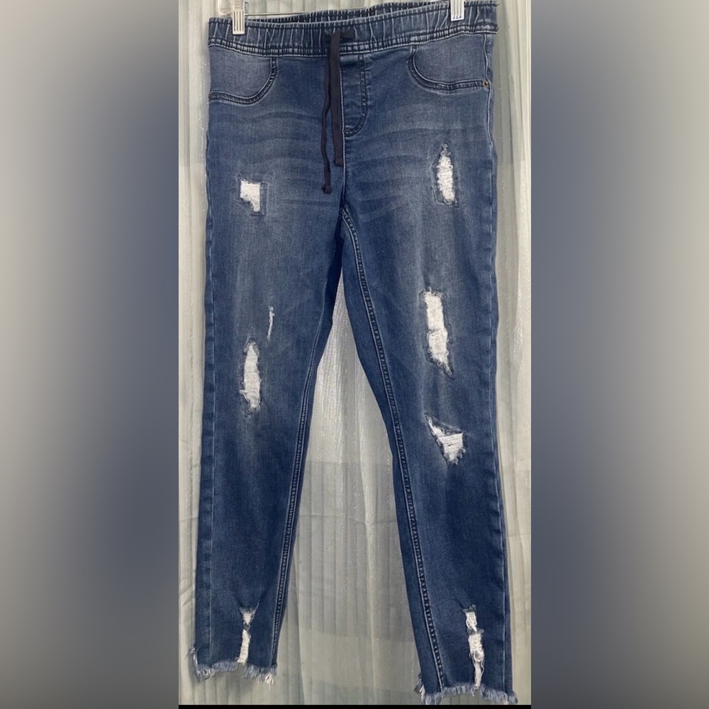 Justice Jeans Girls Size 14 Plus Distressed Elastic waist